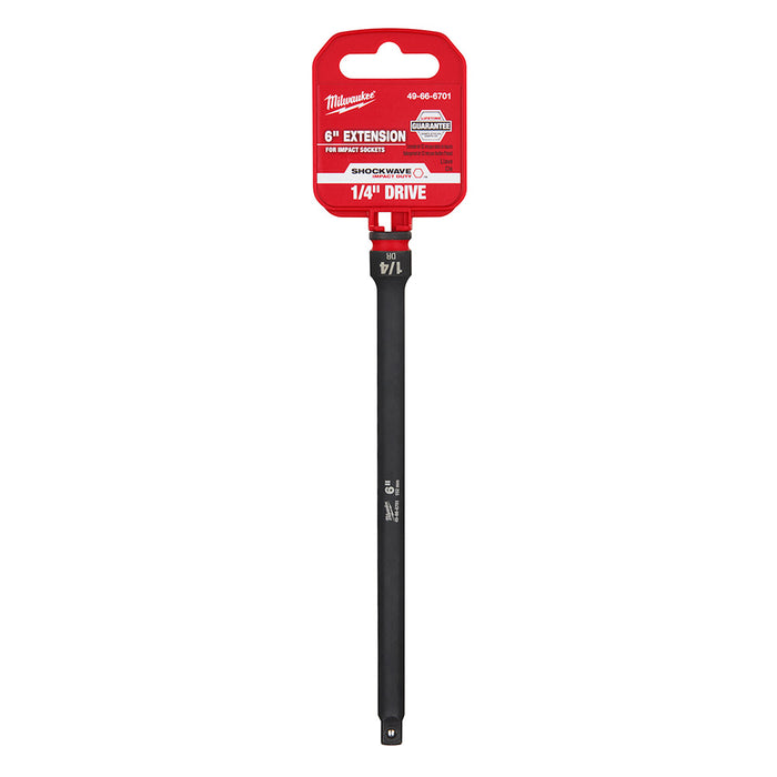Milwaukee 49-66-6701 SHOCKWAVE Impact Duty™  1/4" Drive 6" Extension - My Tool Store