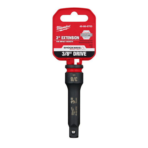 Milwaukee 49-66-6703 SHOCKWAVE Impact Duty™  3/8" Drive 3" Extension - My Tool Store