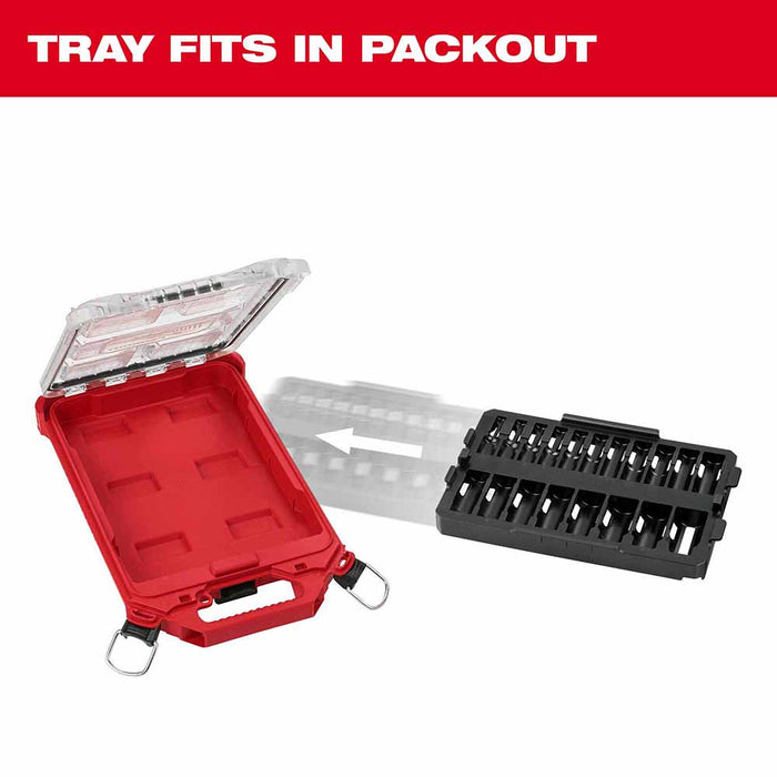 Milwaukee 49-66-6831 Shockwave Impact Duty Socket 3/8" Drice 19-Piece MM Tray Only - My Tool Store