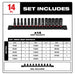 Milwaukee 49-66-7008 14PC SHOCKWAVE Impact Duty™  3/8" Drive Metric Deep 6 Point Socket Set - My Tool Store