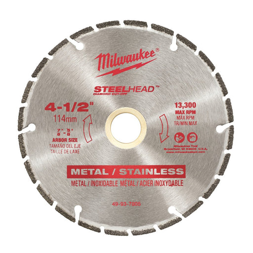 Milwaukee 49-93-7805 4-1/2" SteelHead Diamond Cut off Blade - My Tool Store