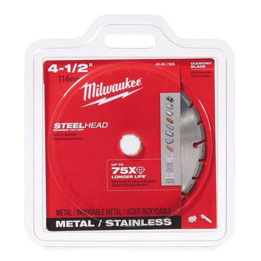 Milwaukee 49-93-7805 4-1/2" SteelHead Diamond Cut off Blade - My Tool Store