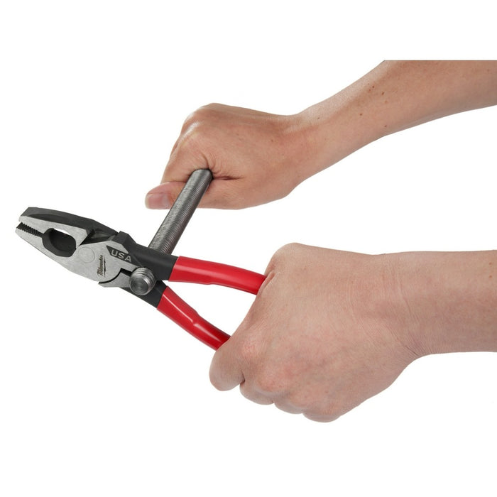 Milwaukee MT500T 9" Lineman's Dipped Grip Pliers w/ Thread Cleaner (USA) - My Tool Store