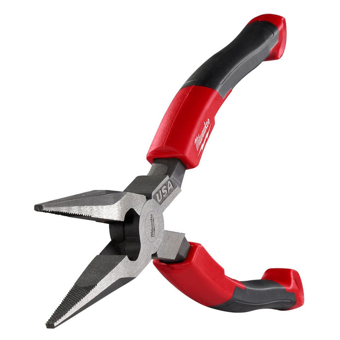 Milwaukee MT555 8" Long Nose Comfort Grip Pliers (USA) - My Tool Store