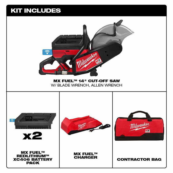Milwaukee MXF314-2XC MX FUEL 14" Cut-Off Saw Kit w/ Two Batteries and Charger