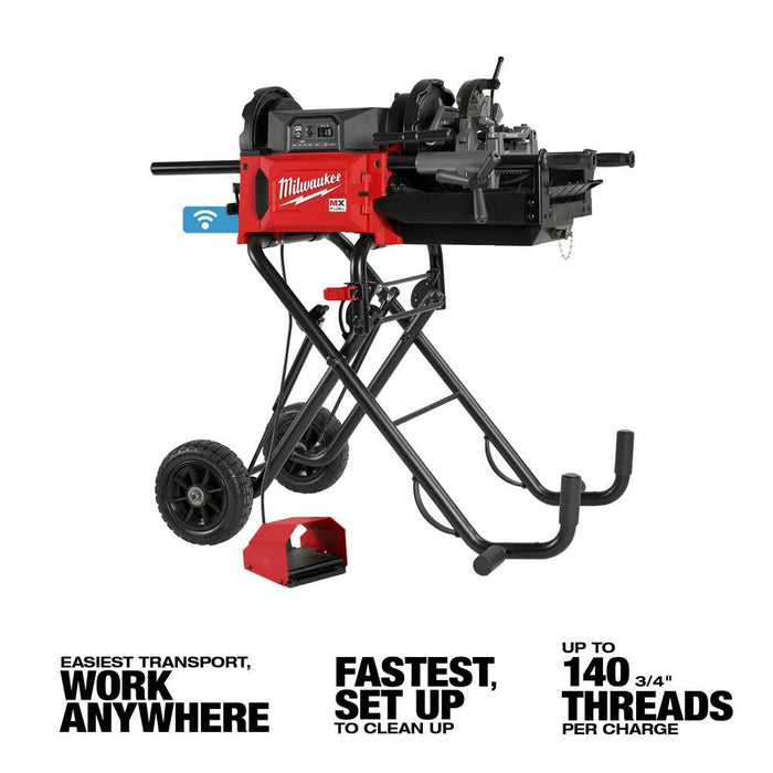 Milwaukee MXF512-2XC MX FUEL 1/8" - 2" Pipe Threading Machine Kit w/ Two Batteries and Charger - My Tool Store