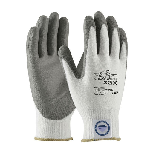 PIP Industrial Products 19-D322/L Great White 3GX Dyneema Diamond Blend Glove w/PU Grip, Large - My Tool Store