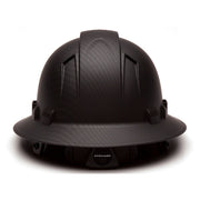 Pyramex HP54117V Ridgeline Vented Full Brim Hard Hat 4 Pt Ratchet Suspension Black