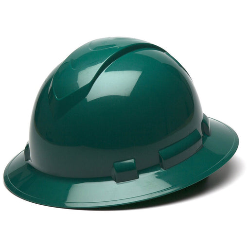 Pyramex HP54135 Hard Hat - Green-Ridgeline Full Brim 4 Pt Ratchet Suspension - My Tool Store