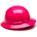 Ridgeline Full Brim Hard Hat 4 Pt Ratchet Suspension, Hi Vis Pink - My Tool Store