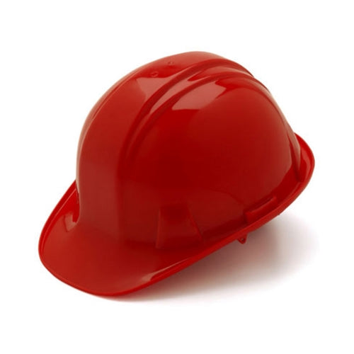 Pyramex HP14120 Cap Style Hard Hat 4 Point Ratchet Suspension - Red