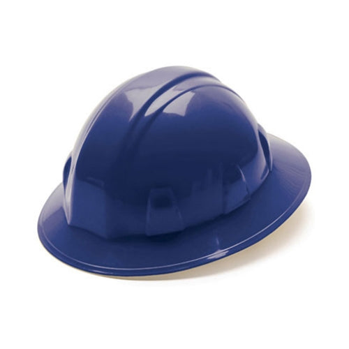 Pyramex HP24160 Full Brim Hard Hat 4 Point Ratchet Suspension - Blue