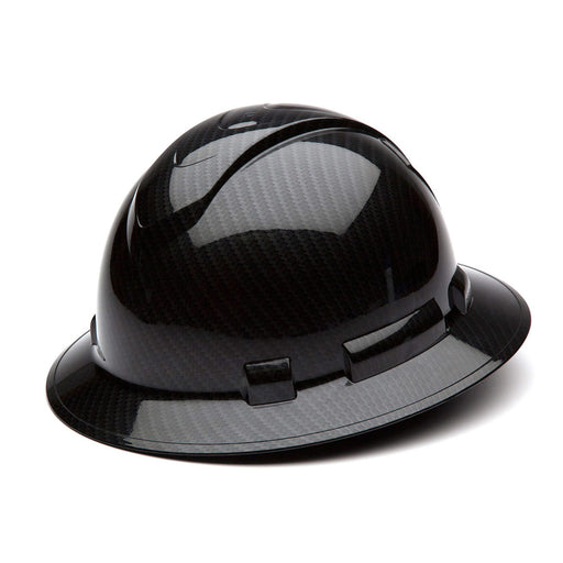 Pyramex HP54117S Ridgeline Shiny Graphite Full Brim Hard Hat, 4 Pt Ratchet - My Tool Store