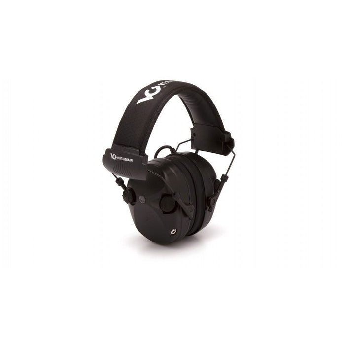 Pyramex VGPME20 Venture Gear - Black Electronic Earmuff With Black Headband