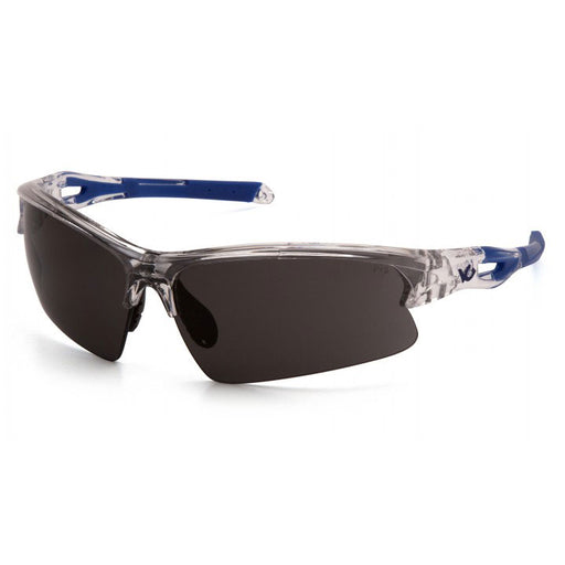 Pyramex VGSC1620T Venture Gear - Gray Lens Safety Glasses with Clear/Blue Frame - My Tool Store