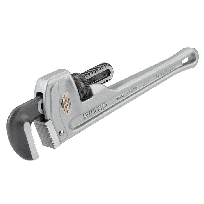 RIDGID 47057 12" Aluminum Straight Pipe Wrench - Model 812