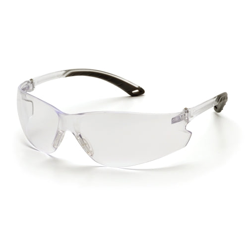 Pyramex S5810S Itek Eyewear Clear Lens Safety Glasses with Clear Temples