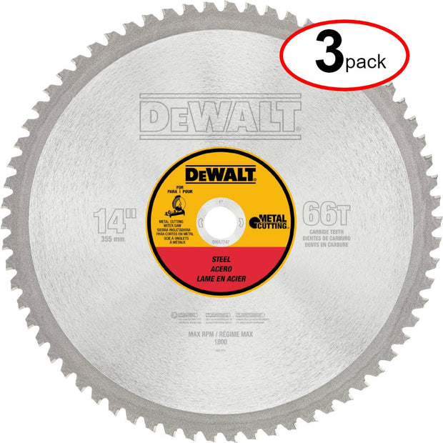 DeWalt DWA7747 14" 66T Multi Blade-Ferrous Saw Blade - (3Pack)