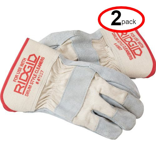 RIDGID 41937 Leather Work Gloves - (2Pack)