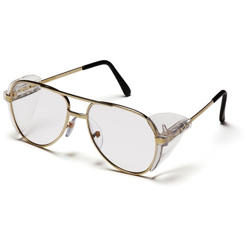 Pyramex SG310A Pathfinder Eyewear Clear Lens Safety Glasses with Gold Frame - My Tool Store