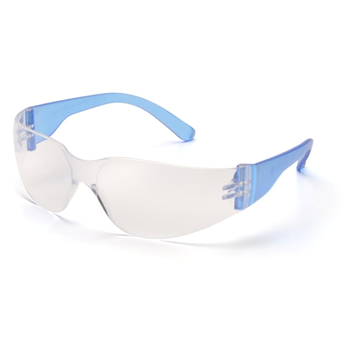 Pyramex SN4110S Intruder Eyewear Clear Lens Safety Glasses with Blue Temples