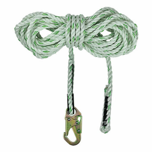 Safewaze FS-700-100 100' Rope Lifeline with Double Locking Snap Hooks - My Tool Store