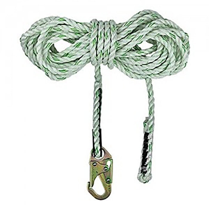 Safewaze FS700-50 50' Rope Lifeline With Double Locking Snap Hook