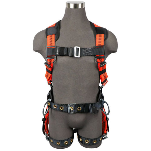 Safewaze FS99160-E-L V-Line Construction Harness: 3D, Mb Chest, Tb Legs - My Tool Store