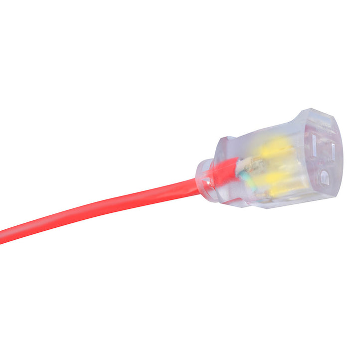 Southwire 2489SW8804 14/3 100' SJTW Extension Cord Red with Lighted Ends - My Tool Store