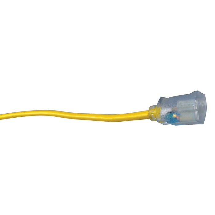 Southwire 2588SW0002 12/3 50' SJTW Yellow Extension Cord with Lighted End