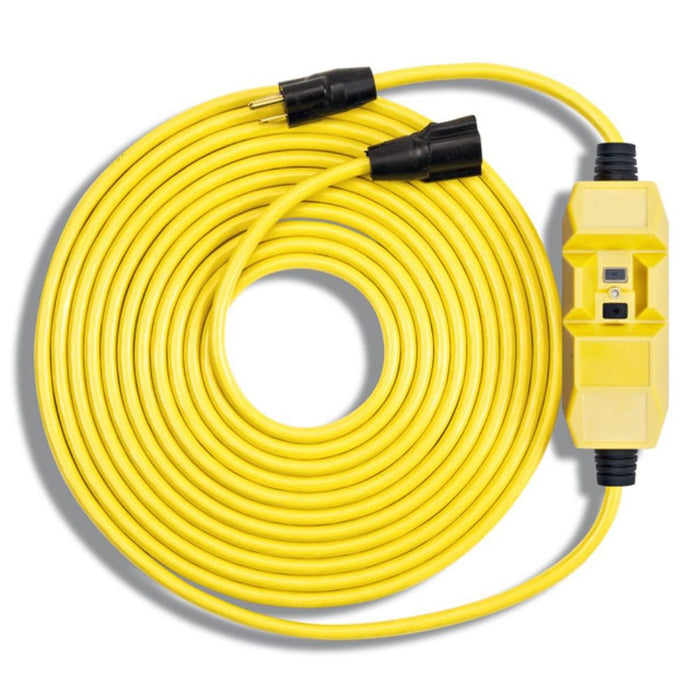 Southwire 26020050-1 50' 120V/15A 14/3 Gauge SJTW GFCI In-Line Cord Set, Yellow Color