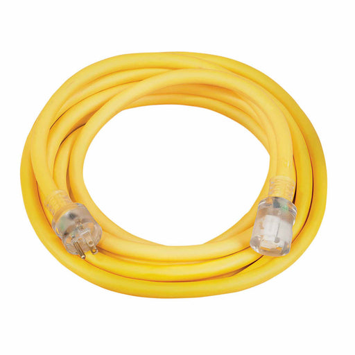 Southwire 2687SW0002 10/3 25' SJTW Yellow Extension Cord with Lighted End - My Tool Store
