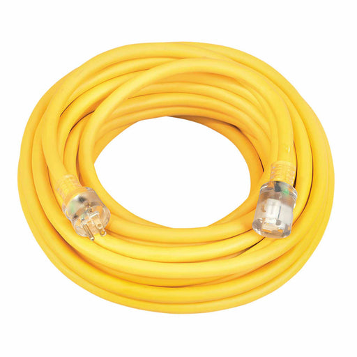 Southwire 2688SW0002 10/3 50' SJTW Yellow Extension Cord with Lighted End - My Tool Store