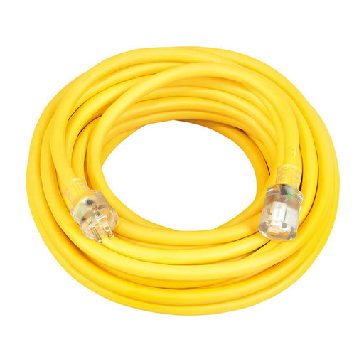 Southwire 2689SW0002 10/3 100' SJTW Yellow Extension Cord with Lighted End - My Tool Store
