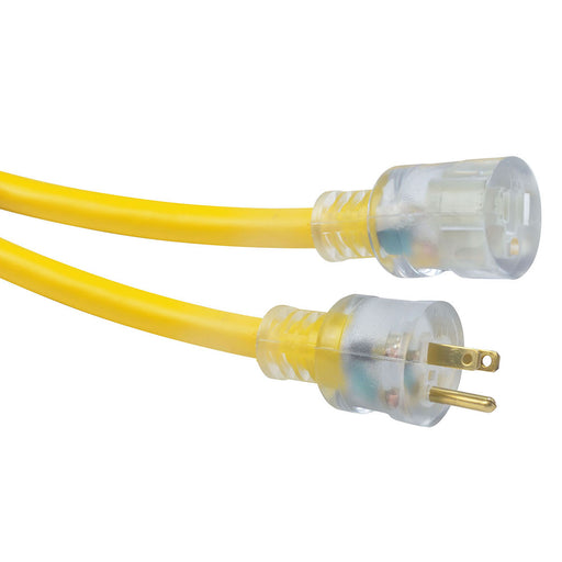 Southwire 2689SW0002 10/3 100' SJTW Yellow Extension Cord with Lighted End - My Tool Store