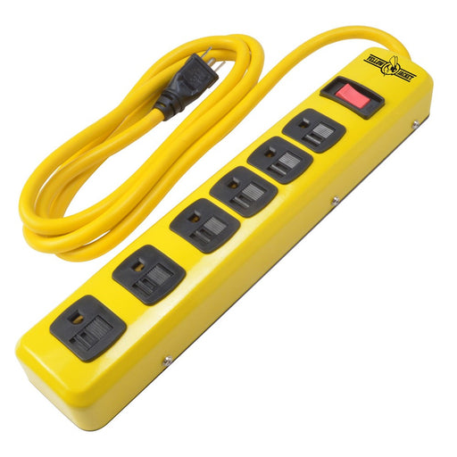 Southwire 5139N Yellow Jacket 6 Outlet Metal Power Strip, 6' cord - My Tool Store