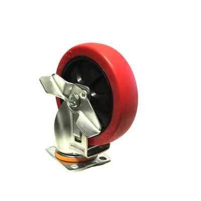 Sumner 779005 Caster 5" Plate Swivel (Red) - My Tool Store