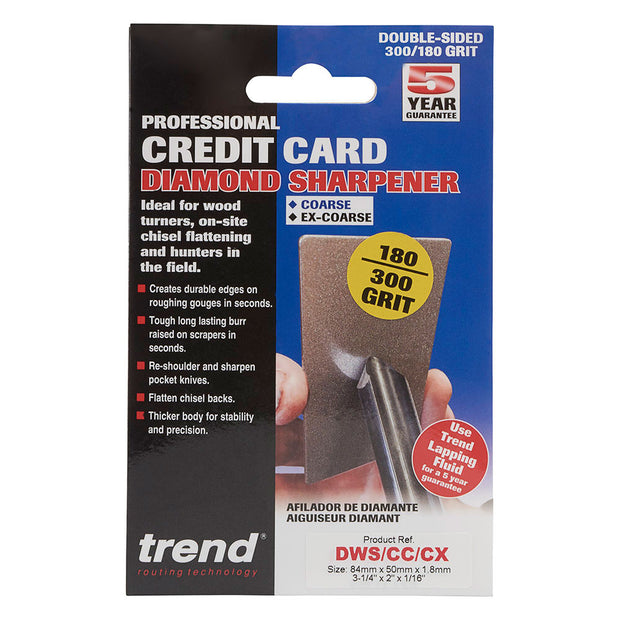 Trend Tool Technology U*DWS/CC/CX Credit Card Double Sided-Diamond Stone, 300 Grit