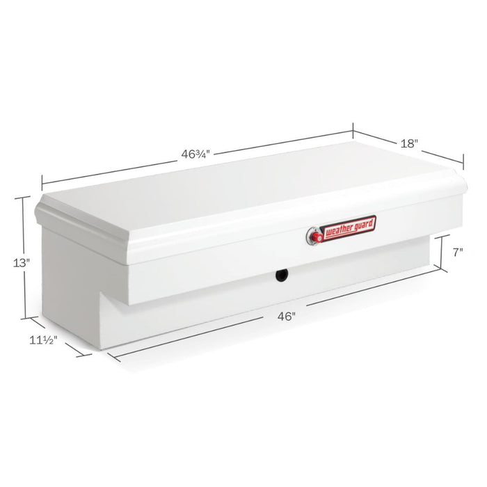 Weather Guard 186-3-01 White Steel Compact Super Lo-Side Box, 4.5 cu ft - My Tool Store
