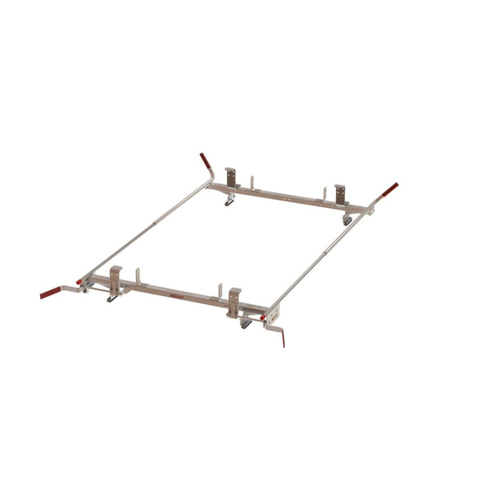 Weather Guard 224-3-03 White Aluminum Dual Quick Compact Clamp Rack, 16" 76.5" x 99"