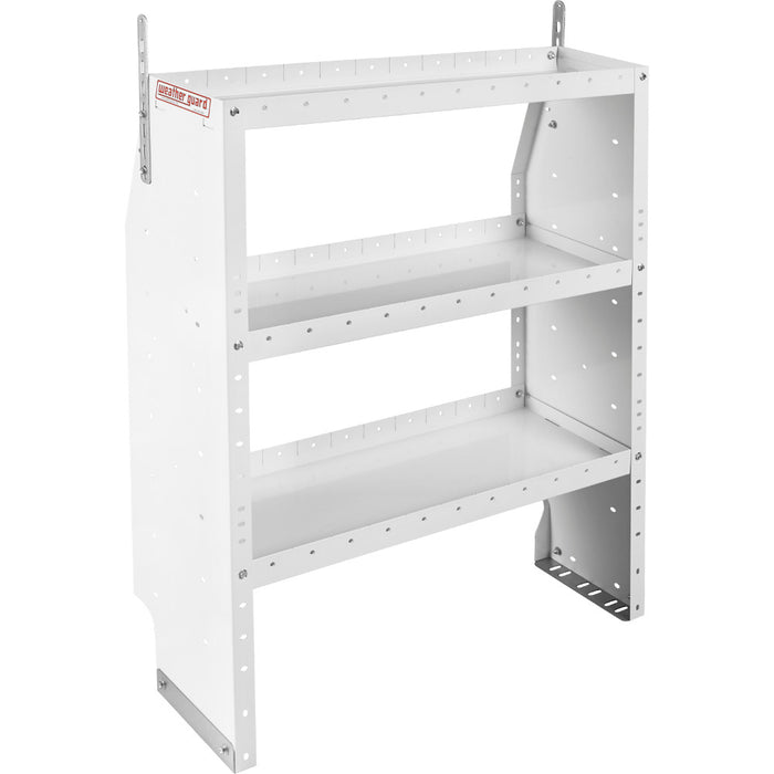 Weather Guard 9353-3-03 Fully-Hemmed White Adjustable 3-Shelf Unit, 46" x 36" x 13", 2 boxes
