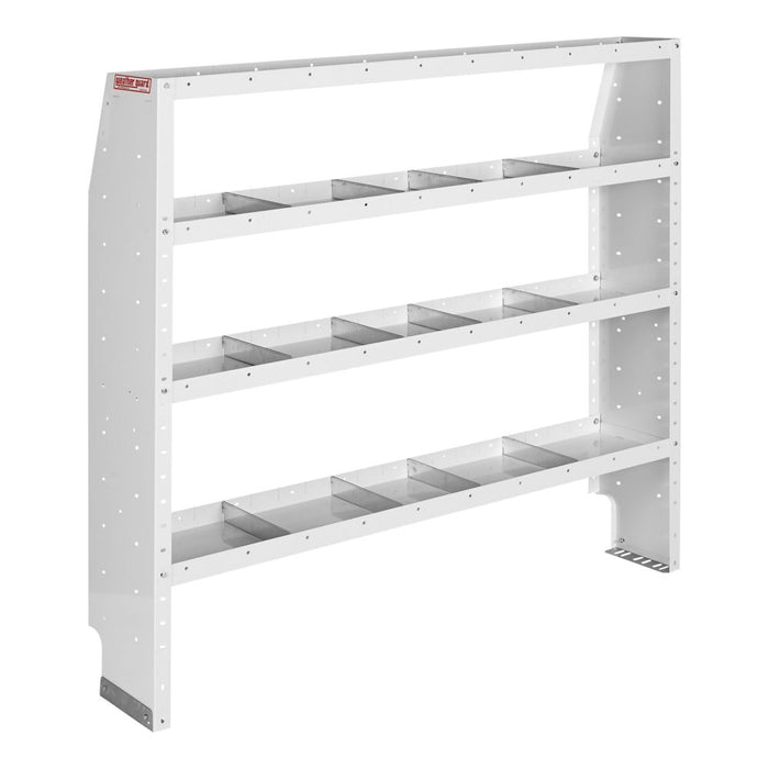 Weather Guard 9376-3-03 Fully-Hemmed White Adjustable 4-Shelf Unit, 60" x 60" x 13.5" - My Tool Store