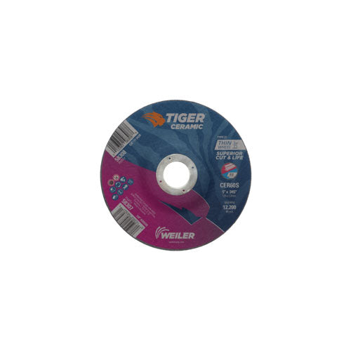 Weiler 58307 5 X.045 X 7/8 CER60S T27 Tiger Ceramic Cutting Wheel - My Tool Store