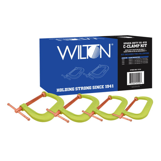 Wilton WL9-11114 Spark-Duty 400CS Hi-Vis C-Clamp Kit - My Tool Store