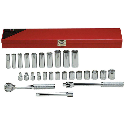Wright Tool 377 27 Piece 3/8" Drive 6 Point Standard And Deep Metric Socket Set - My Tool Store