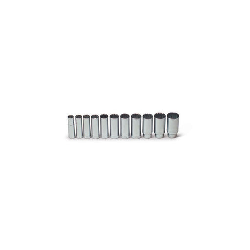 Wright Tool 402 1/2" Drive 11 Piece Set - 12 Point Deep Sockets 1/2"  1-1/8" - My Tool Store