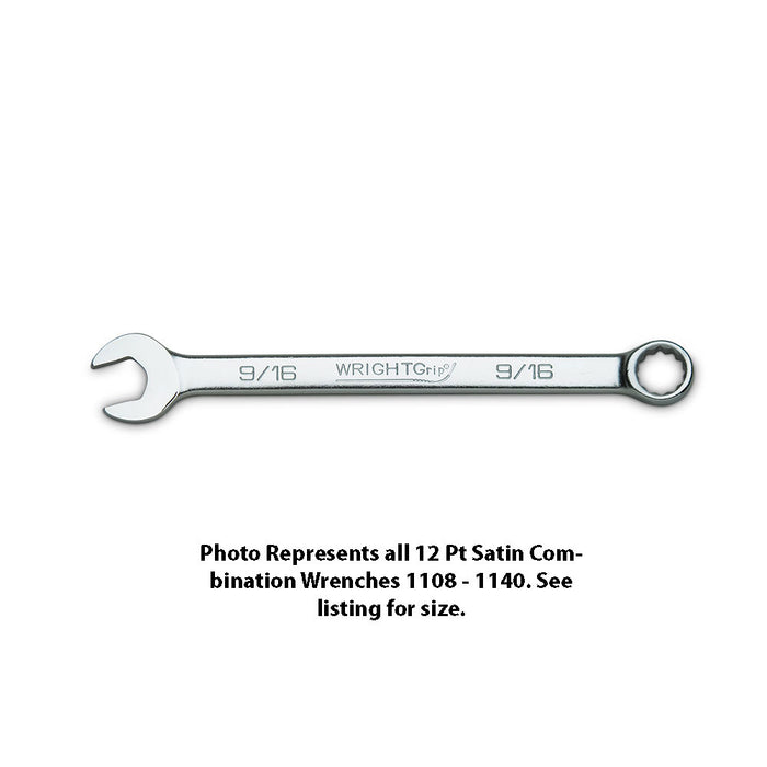 Wright Tool 1126 Combination Wrench WRIGHTGRIP 2.0 12 Point Satin 13/16"