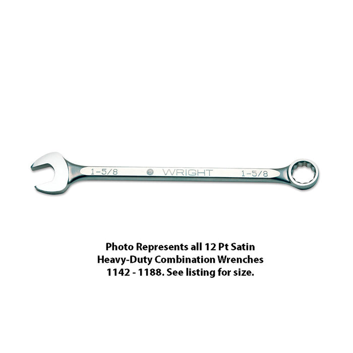Wright Tool 1152 Combination Wrench WRIGHTGRIP 2.0 12 Point Satin 1-5/8" - My Tool Store