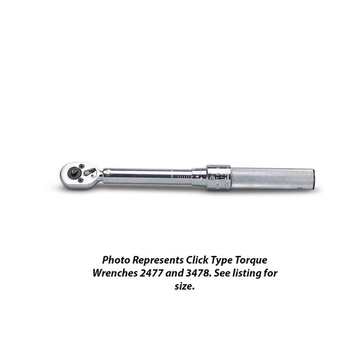 Wright Tool 3478 3/8" Drive Click Torque Wrench w Ratchet Handle 30-200" lbs - My Tool Store