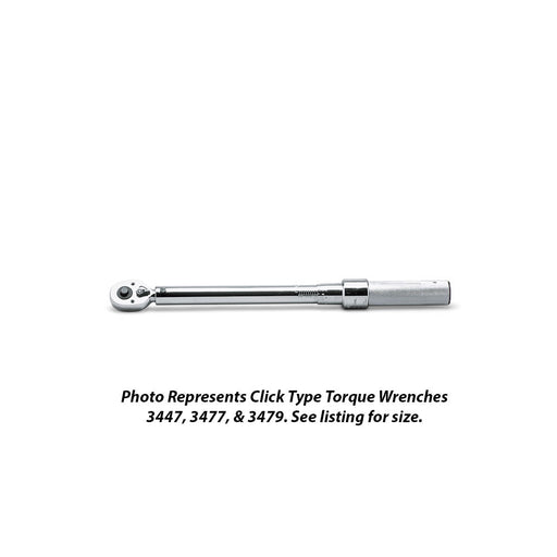 Wright Tool 3479 3/8" Drive Click Torque Wrench w Ratchet Handle 150-1000"lbs - My Tool Store